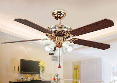 چین Electroplated Rose Gold Modern Ceiling Fan Light Fixtures with Iron , Acrylic تامین کننده