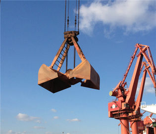 چین 16T Mechanical Clamshell Grab Bucket 10m³  For Bulk Cargo Crane , Customized Color تامین کننده