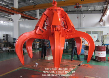 چین 10T Electro Hydraulic Orange Peel Crane Grabs For Steel Scrap High Efficiency تامین کننده