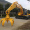 Orange peel grab bucket excavator rotating hydraulic grab تامین کننده