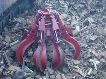 چین Red 40t Four Rope Excavator Grab With 8 m3 Bucket For Minerals / Ore Handling تامین کننده