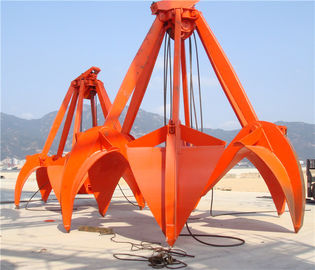 چین 16T Ropes Mechanical Orange Peel Grab 5m³  for Loadiing Sand Stone / Steel Scraps and Ore تامین کننده
